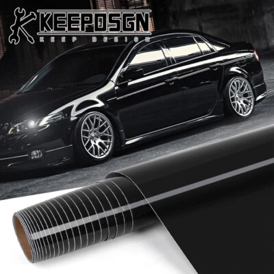 For Honda GLOSS BLACK Car Paint Protect Vinyl Wrap Film Sticker Decal Sheet Roll Foto 1 de 4