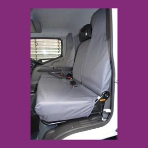Fundas de asiento delanteras triple gris triple impermeable a medida para Mitsubishi Fuso Canter - Imagen 1 de 3