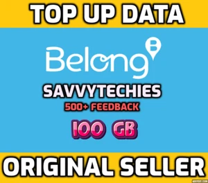 Cheapest Belong Mobile Data Gift - 5 GB | 10 GB | 20 GB | 50 GB | 100GB - Picture 1 of 10