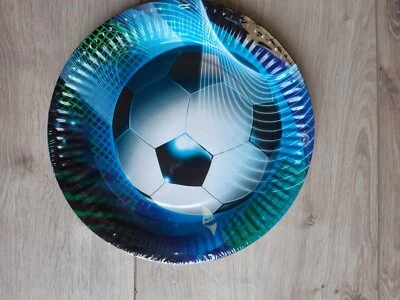 Fußball Party Zubehör Teller 8 Pappteller für Kindergeburtstag - Bild 1 von 3