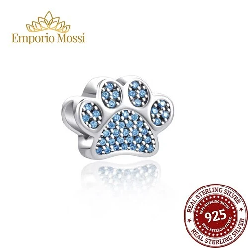 Charm Zampa Azzurra Argento S925  - Immagine 1 di 1