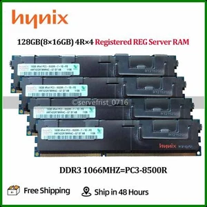 SK Hynix 128GB(8×16GB) 4Rx4 PC3-8500R 1066 ECC RDIMM Server Registered Speicher - Bild 1 von 5