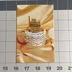 Tarjeta de publicidad decantadora de botellas club segundo aniversario de Ezra Brooks - Imagen 1 de 2