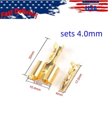 Bullet Terminal Car Electrical Male Female Wire Crimp Connector US 50 set 4.0mm - Image 1 of 4