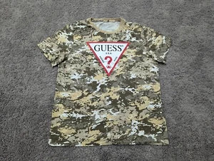 Camiseta Guess Eco Para Hombre Grande Camuflaje Algodón Orgánico Informal - Imagen 1 de 7