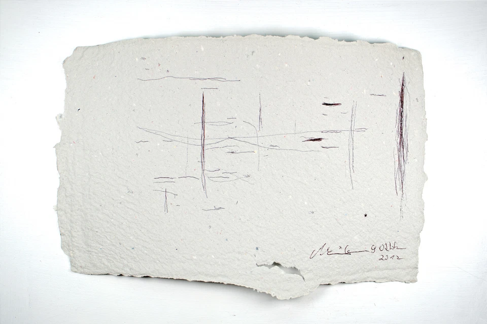 Dibujo a tinta arte conceptual signo de Sísifo Prof em Andreas Loeschner-Gornau o09 Foto 1 de 1