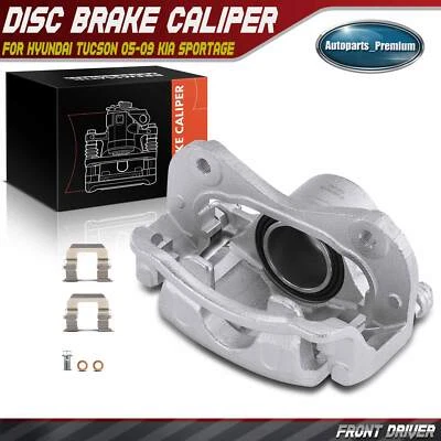 Pinza de freno de disco delantera izquierda izquierda izquierda con soporte para Hyundai Tucson Kia Sportage 05-10 Foto 1 de 4