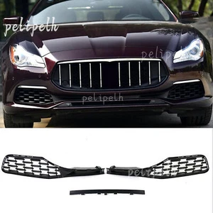 Fit For Maserati Quattroporte 2017-2020 q 3pcs Front Bumper Side Radiator Grille - Picture 1 of 11
