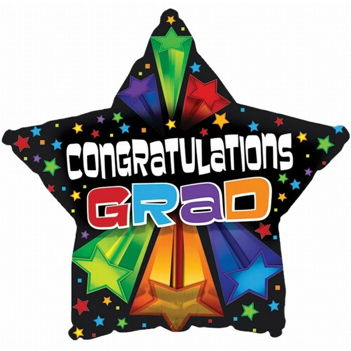 Globo de Lámina Estrella Fugaz Graduación 17" Felicitaciones Graduación Decoraciones Foto 1 de 1