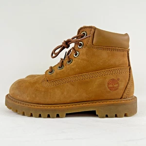 Timberland Toddler Kids Boots Tan Beige Leather Upper Boot Size 11M PRE-OWNED - Picture 1 of 14