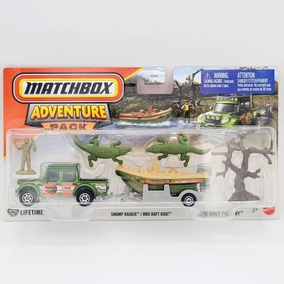 Remolque Matchbox Swamp Raider/balsa - Crocodile Country (paquete de aventura 2025) Foto 1 de 4