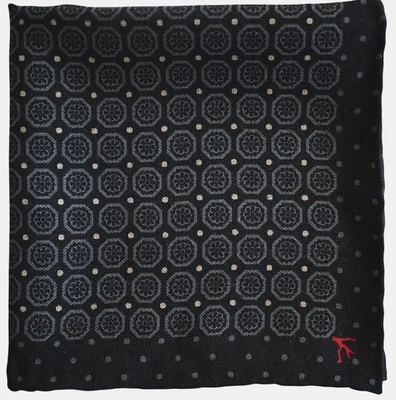 🆕️NEW ISAIA Napoli WOOL/SILK Pocket Square Handkerchief ITALY - Image 1 of 4