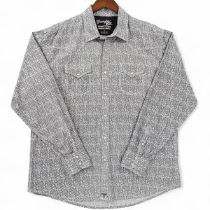 Wrangler 20X Shirt Mens Sz XL Advanced Comfort Pearl Snap Western Paisley Cowboy - Picture 1 of 11