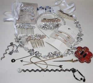 ASSORTED LOT HAIR ACCESSORIES SOME RHINESTONES [ BARRETTE COMB ] CLIP #115 - Picture 1 of 10