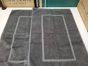 John Lewis Egyptian Cotton Bath Mats, Dark Steel (Set of 2) – USED - Picture 1 of 7