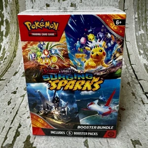 Juego de cartas coleccionables Pokémon escarlata y violeta chispas crecientes paquete de refuerzo 6 paquetes - nuevo sellado - Imagen 1 de 2