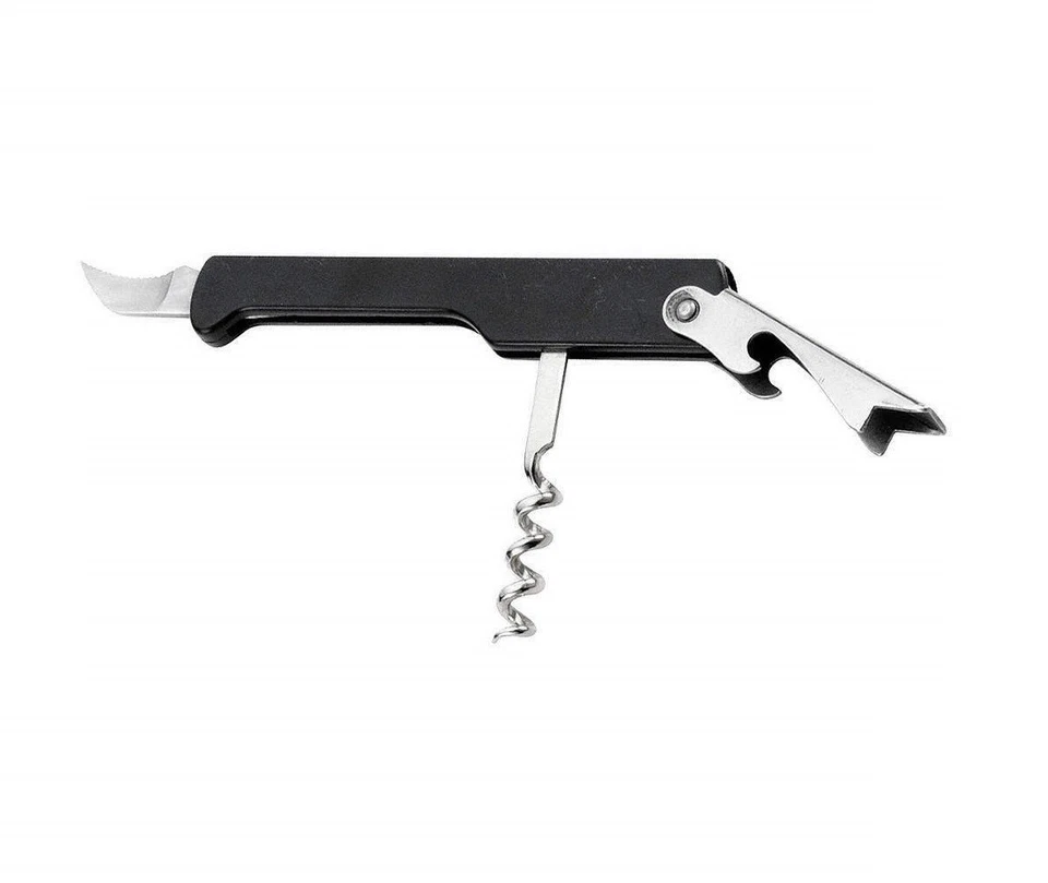 Tablecraft cavatappi da cameriere con manico in plastica colore nero. Prodotto p - Immagine 1 di 1