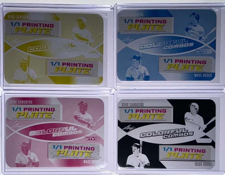 Placa de impressão 2025 Leaf Vivid beisebol Ryne Sandberg Wade Boggs conjunto 1/1 - Imagem 1 de 1