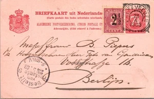 GOLDPATH: NETHERLAND INDIE POSTAL CARD 1903, TO GERMANY CV775_P35 - Picture 1 of 2