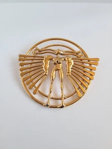 Vintage Joseph Burlini Mid Century Modern MCM Kunst Skulptur Anhänger Schnalle - Bild 1 von 13