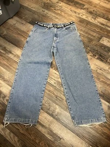 Vintage Joe Boxer Baggy Jeans Men's 38x31 Blue Light Wash Denim Cotton - Picture 1 of 5