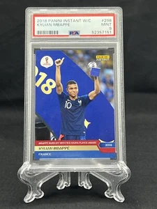 2018 PANINI INSTANT WORLD CUP #298 KYLIAN MBAPPE RC FIFA YOUNG TALENT /630 PSA 9 - Picture 1 of 2