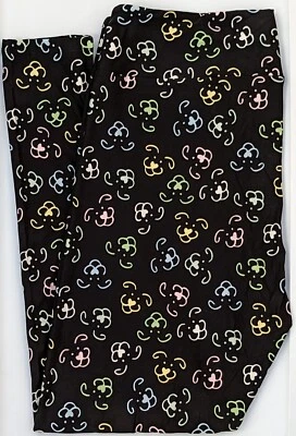 TC2 LuLaRoe Alto y Curvilíneo2 Leggings Caras de Perro Cachorro Mascota en Negro Nuevo con Etiquetas W55 Foto 1 de 4
