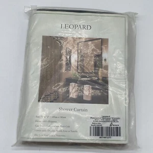 Leopard Print Shower Curtain Waterproof Fabric Printed 78x72 Chic Trendy Pattern - Picture 1 of 5