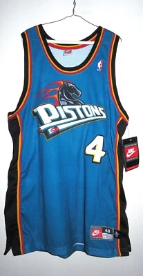 New Authentic Nike Joe Dumars #4 Detroit Pistons Teal Road Jersey 48 XL - Image 1 of 4