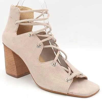 Vince Camuto Women Block Heel Gladiator Sandal Nahara Size US 7M Beige Suede - Image 1 of 4