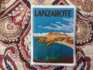 Patch Lanzarote Canary Islands Spain España Papagayo Beach Souvenir - Picture 1 of 1