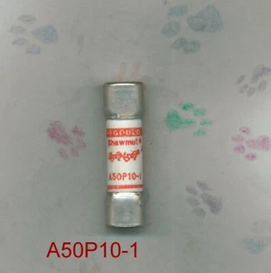 FUSIBILE SHAWMUT A50P10 A50P10-1 500 VOLT 10 AMP A50P10 FORMA 101 - Foto 1 di 2