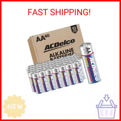 ACDelco 40-Count AA Batteries, Maximum Power Super Alkaline Battery, 10-Year She - Image 1 of 2