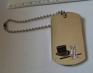 6" bead chain Dance Ballet Drill Team ID Luggage Sports bag Tag Keyring Metal - Picture 1 of 3