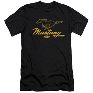 FORD MUSTANG PONY SCRIPT Licensed Adult Men's Graphic Tee Shirt SM-6XL - Picture 1 of 8