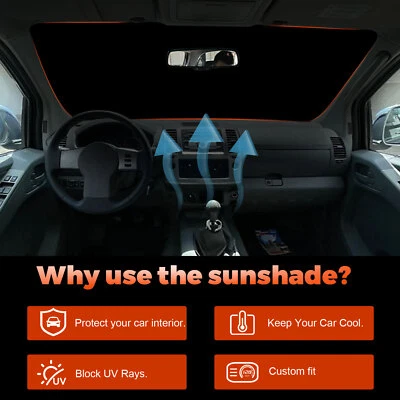 Parabrisas de coche plegable para Nissan Frontier 2006-2021 bloque de rayos visera Foto 1 de 4