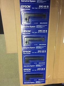 Original Epson ERC 05 Farbbänder schwarz  5 Stück - Afbeelding 1 van 1