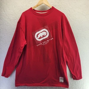 Ecko Unltd Tee Shirt Mens XL Red Rhino Classic Long Sleeve Pullover Unlimited - Picture 1 of 17