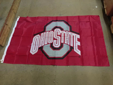 Officially Licensed NCAA Ohio State Buckeyes Team Logo 3' x 5' House Flag Red Cover