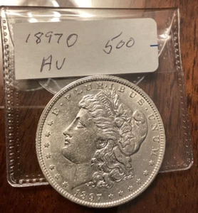 1897-O Morgan Silver Dollar AU - Picture 1 of 2