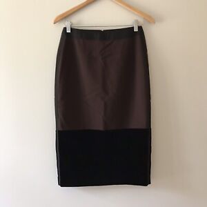 EUC La Perla Black Brown Skirt 42
