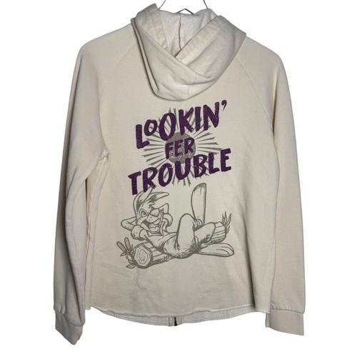 OFF WHITE Felpa con cappuccio e zip intera Disney Parks Splash Mountain Lookin Fer Trouble donna taglia M