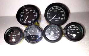 Smiths Kit Elec Temp Oil Fuel Amp Gauge Speedo0-180 mph Tacho0-80 85 mm BB - Picture 1 of 3