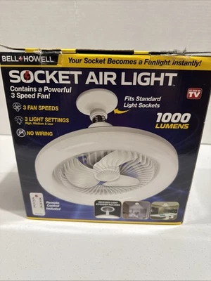 **Bell+Howell Socket Air Light and Fan with No Remote - Image 1 of 4