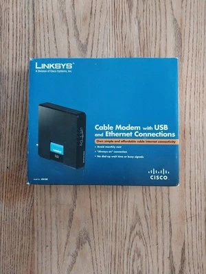 Linksys CM100 Cable Modem Usb And Ethernet 100 Mbps Internet Free Shipping - Image 1 of 4