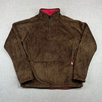 Пуловер женский The North Face L Mossbud коричневый с высоким ворсом флисовый 1/4 на молнии Gorpcore - Изображение 1 из 4