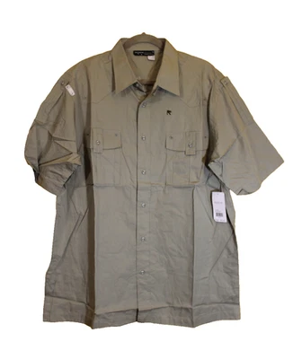 Nuevo Con Etiqueta Rocawear Botón Abajo Manga Corta Gris Vestido Camisa Hombre L $64 Foto 1 de 4