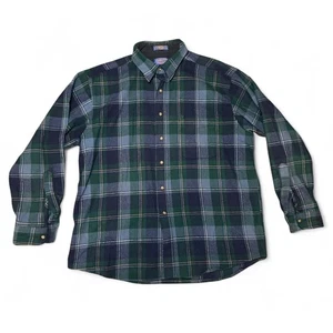 Camisa Pendleton Para Hombre XL Lana Franela a Cuadros Azul Verde Botón Frontal De Colección EE. UU.* - Imagen 1 de 6