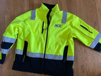 MAXHi-Viz Safety  ANSI Class 3 Hi Vis Reflective Zip Up Jacket XL Yellow - Image 1 of 4