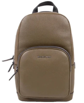 Bolso Michael Kors Commuter Slingpack de cuero oliva 37S1LCOY1L NUEVO CON ETIQUETAS $368 venta al por menor Foto 1 de 4